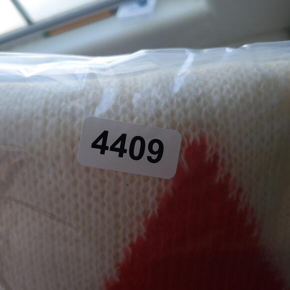 Wooden Ships Sweater Womens Small Medium Heart Graphic Mohair Blend Pullover - Picture 7 of 7